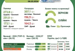 Тренди на ринку зернових та олійних з 2 по 8 жовтня