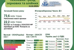 Тренди на ринку зернових та олійних культур з 2 по 10 грудня