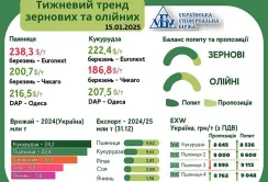 Тренди на ринку зернових та олійних з 6 по 14 січня від AgroMarket UUB