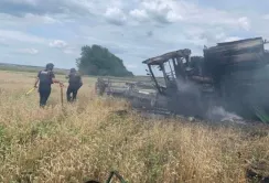 На Харківщині на протитанковій міні підірвався комбайн