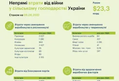 Внаслідок російського вторгнення сільгоспвиробники недоотримали $23,3 млрд