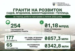 єРобота: на розвиток садів і теплиць аграріям виплатили з початку року понад 477 млн грн