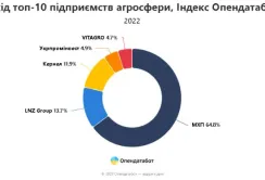 Топ-10 українських агрокомпаній у 2022 році заробили 97,65 млрд грн