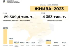 В Україні зібрали понад 29 млн тонн зернових