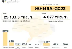 В Україні намолотили понад 33 млн тонн зернових та олійних
