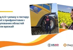 Завдяки насінню від USAID AGRI-Україна фермери на деокупованих територіях зібрали 22 тис. т ріпаку