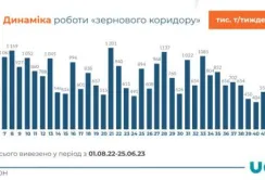Темпи роботи зернового коридору продовжують знижуватись
