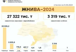 Жнива 2024: зібрали майже 31 млн т зернових та олійних