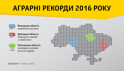 На Полтавщине в 2016 году было разведено 275 тыс. голов крупного рогатого скота - этот показатель оказался самым высоким по Украине