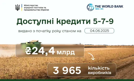 Доступні кредити 5-7-9%: з початку року видано 24,4 млрд грн