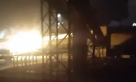 На росії під атаку дронів потрапило підприємство з виробництва добрив