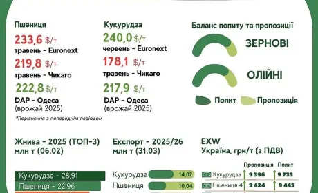 Тренди на ринку зернових та олійних з 27 березня по 2 квітня