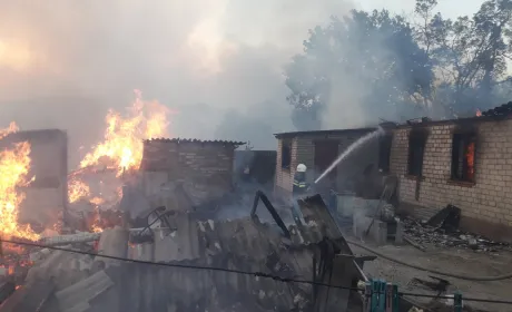 Вогонь повністю знищив село на Харківщині