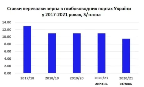 Українські порти знизили вартість перевалки зерна
