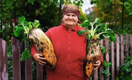 Щоб вирвати буряки-гіганти, подружжю пенсіонерів довелось викликати підмогу