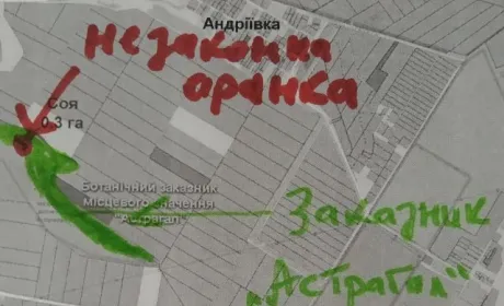Фермери засіяли соєю частину заказника «Астрагал» на Київщині та знищили багато червонокнижних рослин