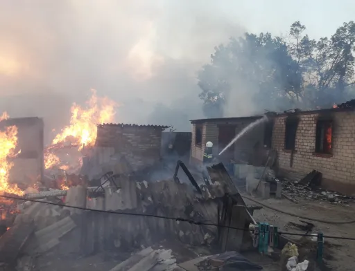 Вогонь повністю знищив село на Харківщині