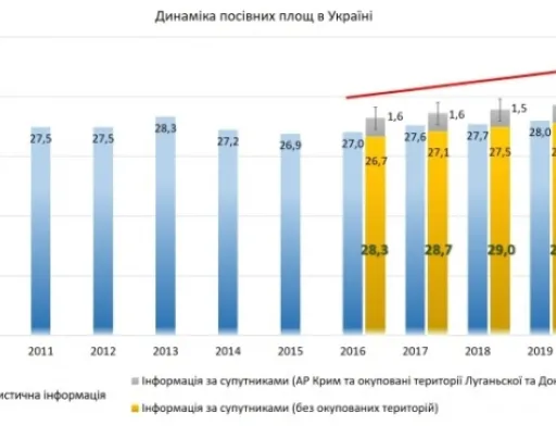 Науковці визначили площу посівів на тимчасово окупованих територіях України