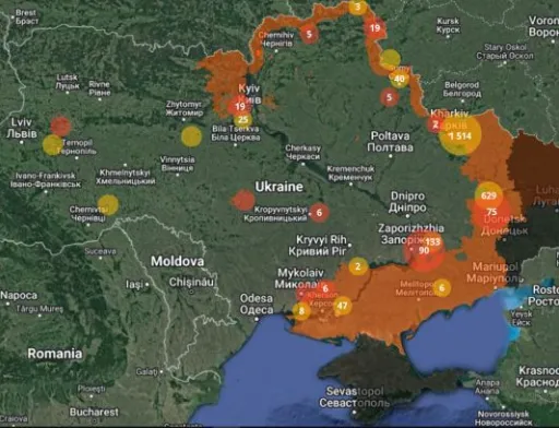 В Україні створили карту територій, засмічених вибухонебезпечними предметами