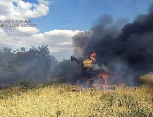 Жнива на мінному полі — під Запоріжжям комбайн підірвався на протитанковій міні