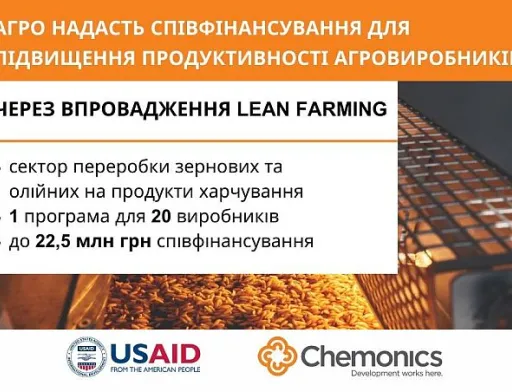 USAID АГРО надасть 22,5 млн грн для підвищення продуктивності і зменшення витрат агровиробників