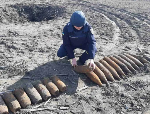 На Хмельниччині фермер у полі розкопав арсенал снарядів часів Другої світової війни