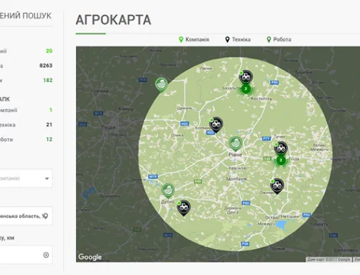 В Україні почав роботу стартап українських розробників "Агрокраїна". Головне завдання сервісу - швидка, оперативна і ефективна координація застосування сільськогосподарської техніки на полях різних господарств