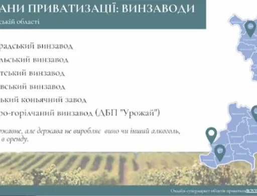 ФДМУ продасть шість винзаводів на Одещині