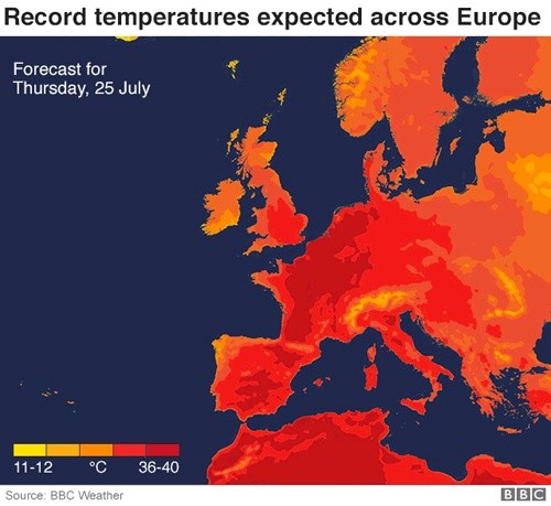 До Європи прийшла друга хвиля спеки: у Франції рекордні +41 фото, ілюстрація