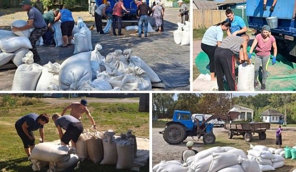 АГРОТРЕЙД продовжує роздавати пшеницю пайовикам фото, ілюстрація