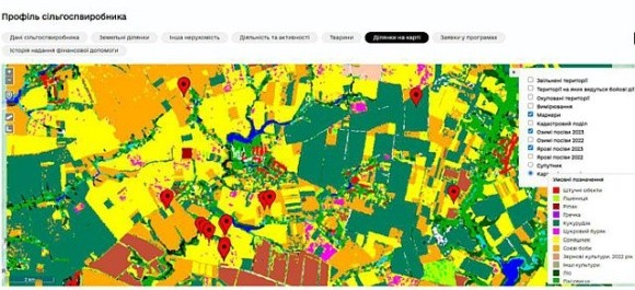 В кабінеті фермера можна переглянути супутникові карти посівів за 2023 рік фото, ілюстрація