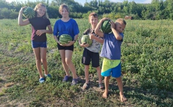 Діти працювали на баштані, щоб купити тепловізор для ЗСУ фото, ілюстрація