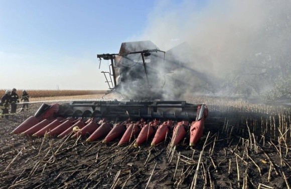 На Харківщині під час польових робіт підірвався комбайн фото, ілюстрація