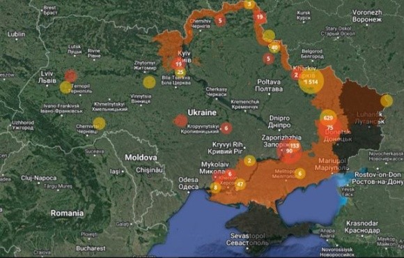 В Україні створили карту територій, засмічених вибухонебезпечними предметами фото, ілюстрація