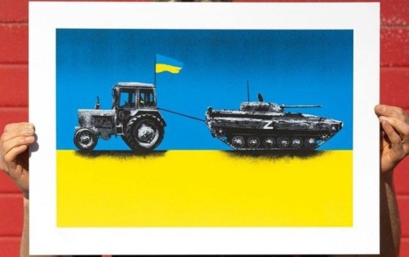 Український тракторний легіон увіковічнили на муралі в Нідерландах фото, ілюстрація