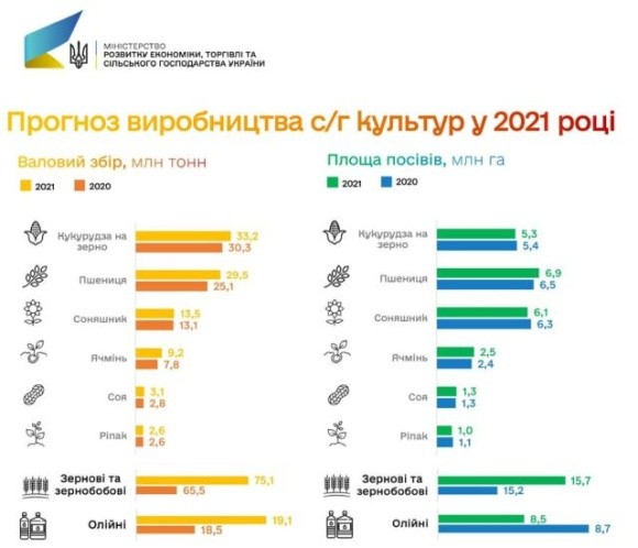 У 2021 році Україна може повторити рекорд валового збору зерна, — Мінекономіки фото, ілюстрація
