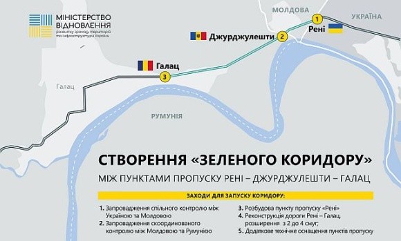 «Зелений коридор» між Україною, Молдовою та Румунією: роботи в Рені завершуються фото, ілюстрація