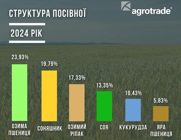 Майже чверть земельного банку АГРОТРЕЙД виділив під озиму пшеницю фото, ілюстрація