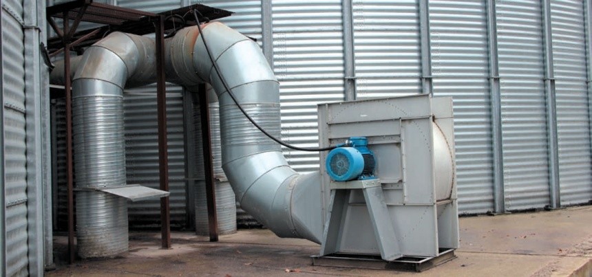 Продування зерна повітрям із навколишнього середовища як один із елементів технологоії охолодження зерна