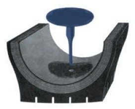 Схематичне зображення розміщення «грибка» у шині