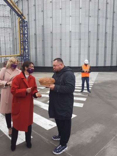Олександр Герега на церемонії запуску 2-ї черги елеваторного комплексу в смт Закупне