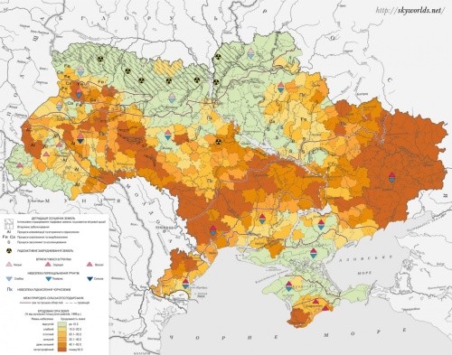 карта деградації грунтів України